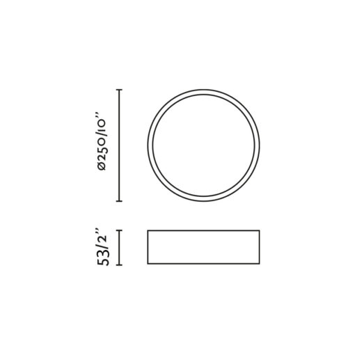 ARIS CEILING LAMP BLACK/BLACK LED 30W 2700K Faro Barcelona 1-FR68628