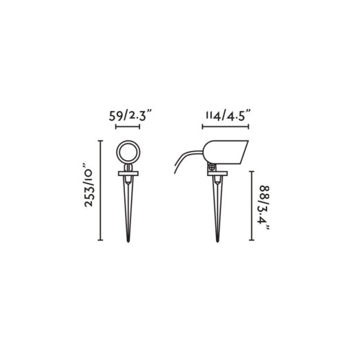LUCA SPIKE BLACK 1xGU10 Faro Barcelona 1-FR70298