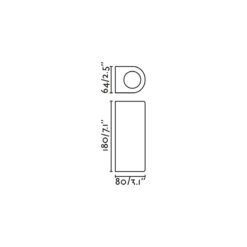ESTELA WALL L. RUST BROWN 2xGU10 Faro Barcelona 1-FR70329