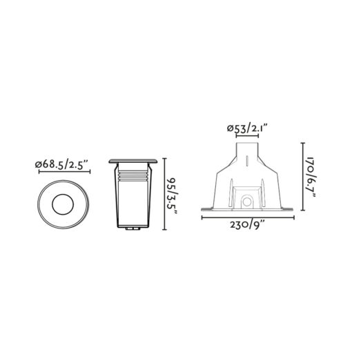 NOK RECESSED IRON IN Ø68,5 LED 5W 4000K 30º 24V Faro Barcelona 1-FR70444