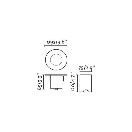 GRUND RECESSED 1XGU10 Faro Barcelona 1-FR70870