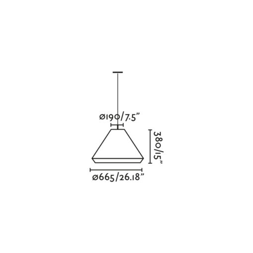SAIGON OUT GREEN PENDANT L. C70 CONE CAP Faro Barcelona 1-FR71579C-11