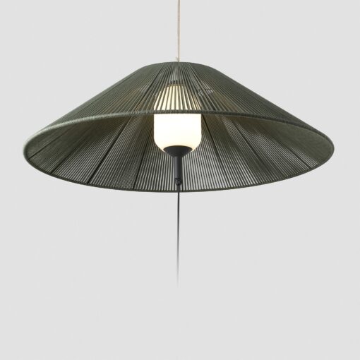 SAIGON OUT PEND PORT LAMP GREEN WITH PLUG C100 AG Faro Barcelona 1-FR71584-12