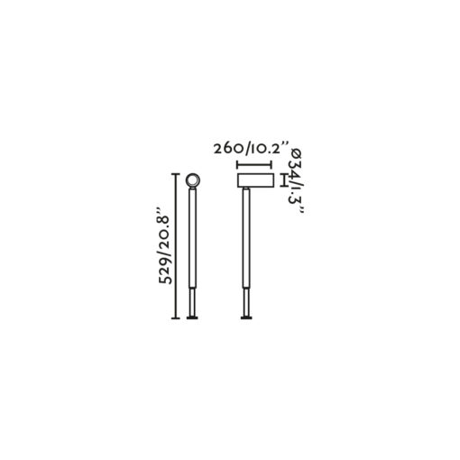 SAU XS 262 SPOT/SPIKE BLACK LED 2.5W 3000K 30° 24V Faro Barcelona 1-FR71781-2