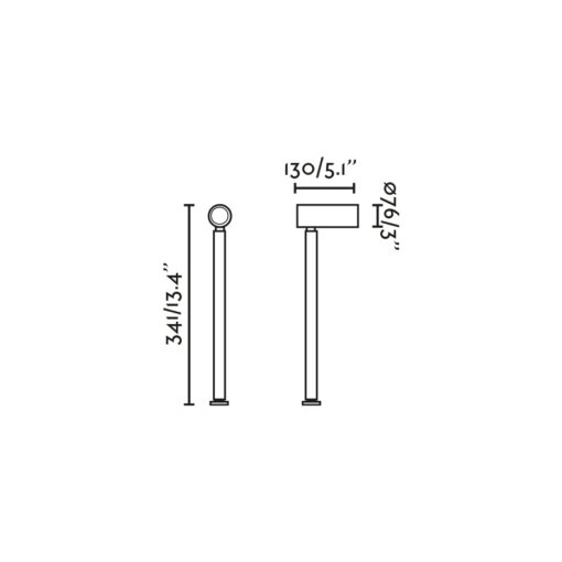 SAU M 471 SPOT/STAKE BLACK LED 13W 3000K 20º Faro Barcelona 1-FR71787-232