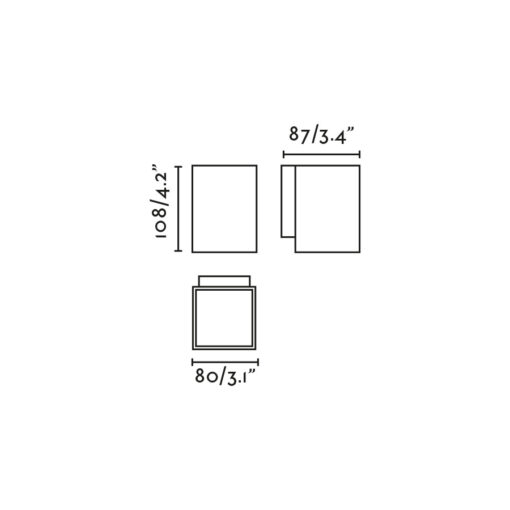 KOV WHITE SQUARE WALL L. LED 6W 2700K 23° Faro Barcelona 1-FR71792-122
