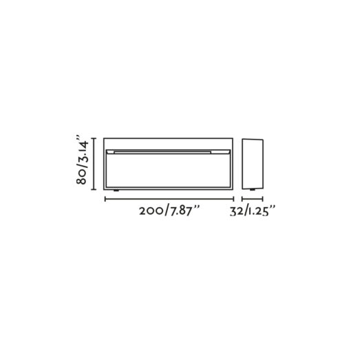 DUNE WALL LAMP RECTANGULAR DARK GREY 6W 4CCT Faro Barcelona 1-FR71966