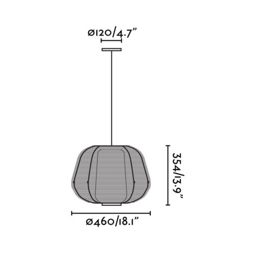NARA PENDANT CORTEN 1xE27 Faro Barcelona 1-FR72104-157