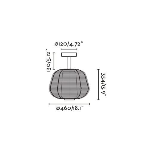 NARA SUSPENDED FIX H100 RUST BROWN 1xE27 Faro Barcelona 1-FR72109-157