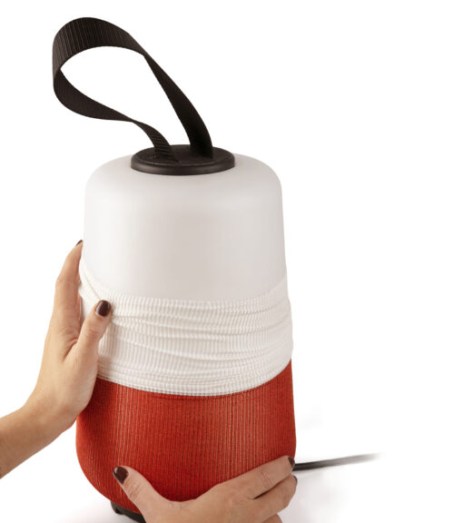 MUNA PORTABLE WHITE/ORANGE  E27 Faro Barcelona 1-FR72151