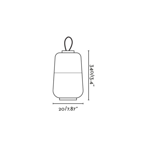 MUNA PORTABLE WHITE/ORANGE  E27 Faro Barcelona 1-FR72151