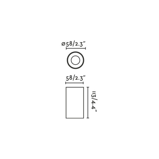 PUK BLACK CEILING Ø58 LED 4,5W 2700K 50° Faro Barcelona 1-FR75304-223