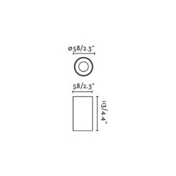 PUK BLACK CEILING Ø58 LED 4,5W 3000K 15° Faro Barcelona 1-FR75304-231