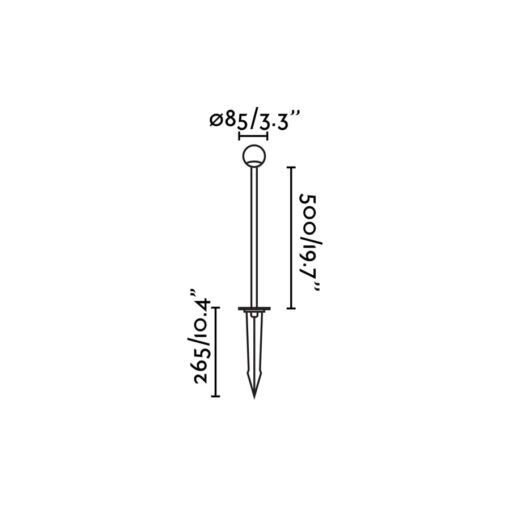 CUCA 500 SPIKE BLACK LED 3W 2700K Faro Barcelona 1-FR75586