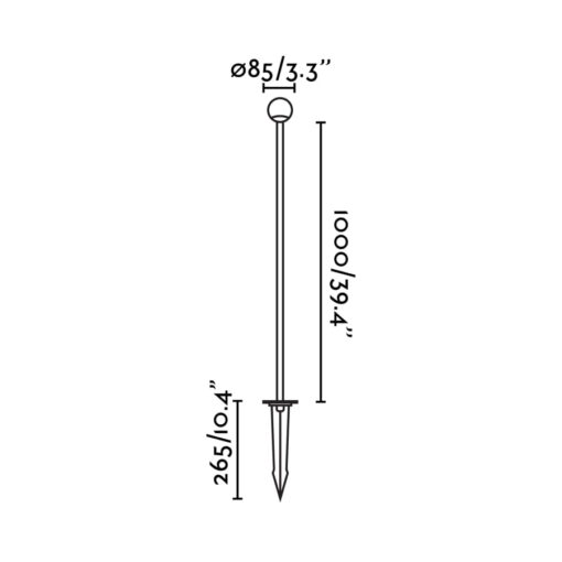 CUCA 1000 SPIKE BLACK LED 3W 2700K Faro Barcelona 1-FR75590