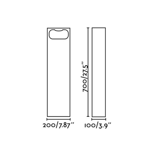 GLINT 700 BOLARD CONCRETE LED 6W 2700K Faro Barcelona 1-FR75638