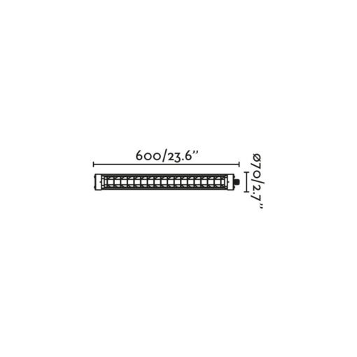 SCUBA 600 LOUVER BLACK WALL LAMP 20W 2700K 220-240 Faro Barcelona 1-FR75756