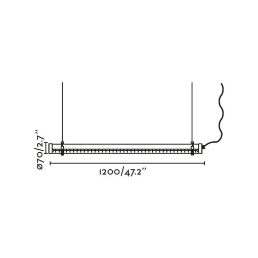 SCUBA 1200 LOUVER BK PENDANT 36W 2700K 220-240V Faro Barcelona 1-FR75758-01