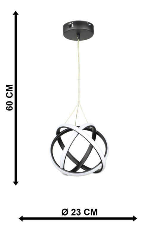 ATOMIC-40 BLACK LED 69W ΦΩΤΙΣΤΙΚΟ LED ΚΡΕΜΑΣΤΟ Heronia 01-0406HR