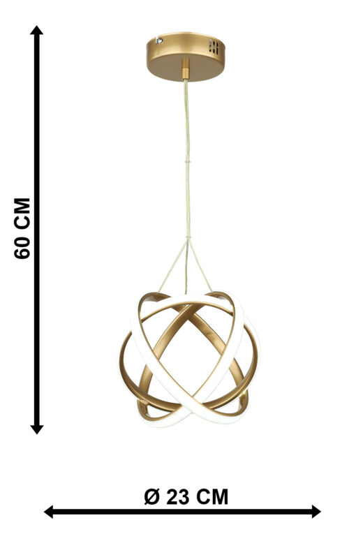 ATOMIC-25 GOLD LED 42W ΦΩΤΙΣΤΙΚΟ LED ΚΡΕΜΑΣΤΟ Heronia 01-0405HR