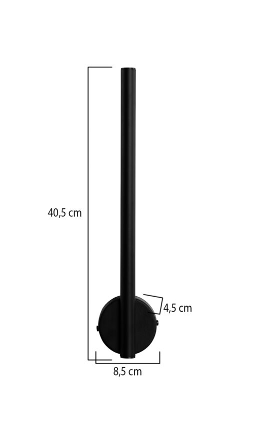 LED LINE -B- AP 40cm BLACK ΑΠΛΙΚΑ ΙΣΙΑ ΟΡΘΙΑ Heronia 01-0427HR