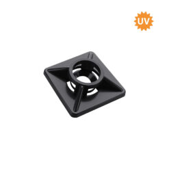 Αυτοκόλλητη βάση στήριξης δεματικών 19 x 19 mm (100τμχ) μαύρη Braytron BY90-01221BR
