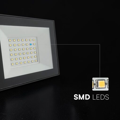 V‑TAC 23994VT Προβολέας LED 30W 6500K Αλουμίνιο Μαύρο 3000lm 110° IP65