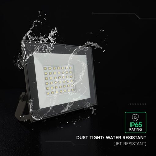 V‑TAC 23994VT Προβολέας LED 30W 6500K Αλουμίνιο Μαύρο 3000lm 110° IP65