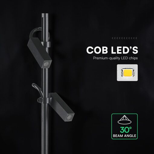V‑TAC 24229VT Καρφωτό LED Διπλής Κεφαλής 24V Μαύρο 315lm 4000K IP65 822×65×68