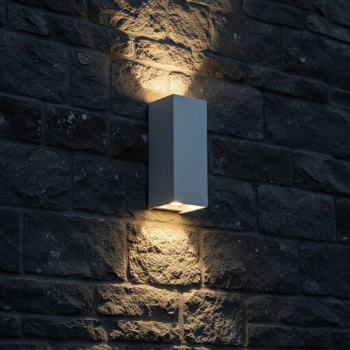 V‑TAC 24345VT Φωτιστικό Τοίχου LED Λευκό 1250lm 3CCT Up‑Down IP65 71×71×171