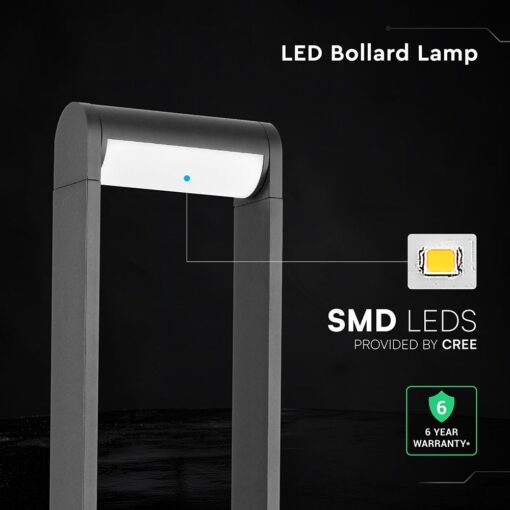 V‑TAC 243516VT Κολωνάκι LED Μαύρο 1550lm 3000K CREE Chip IP65 176×63×600