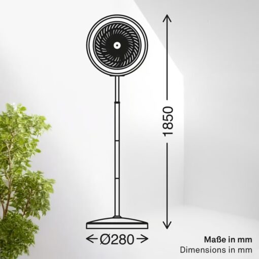Briloner-Brilo 1663015BR Φωτιστικό Δαπέδου LED 13.8W + Ανεμιστήρας 4W RGBIC 3CCT Dimmable Μαύρο