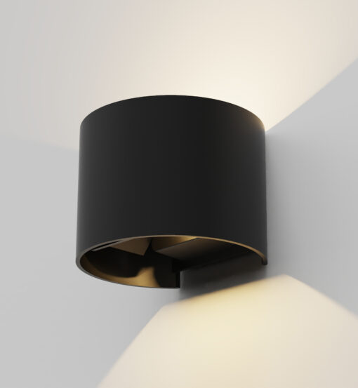 Φωτιστικό επιτοίχιο HER-04R BLACK εξωτερικού χώρου Heronia 42-0007HR