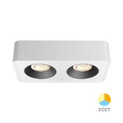 Σποτ οροφής “Gata” 2 x 10w 1800lm 3cct Λευκό Braytron BH04-00060BR