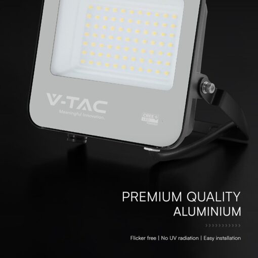 Προβολέας LED 50W Cree Chip 9250lm IP65 Μαύρος 6500K 6yrs Wty V-TAC 9893-6
