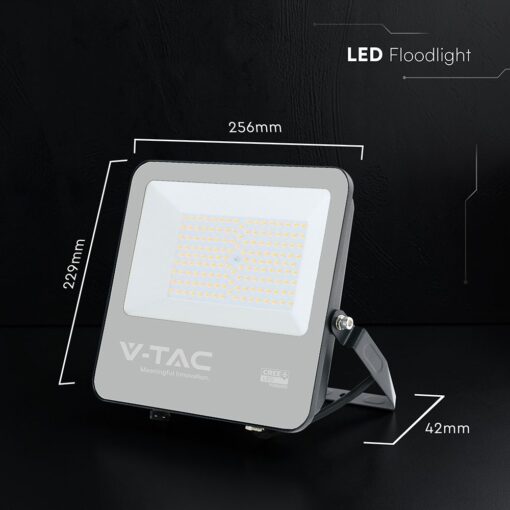Προβολέας LED 100W Cree Chip 18500lm IP65 Μαύρος 4000K 6yrs Wty V-TAC 9894-6
