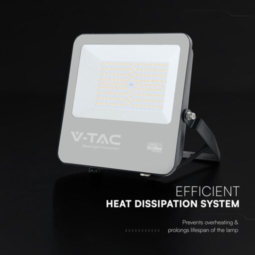 Προβολέας LED 100W Cree Chip 18500lm IP65 Μαύρος 4000K 6yrs Wty V-TAC 9894-6