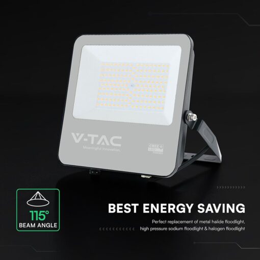 Προβολέας LED 100W Cree Chip 18500lm IP65 Μαύρος 4000K 6yrs Wty V-TAC 9894-6