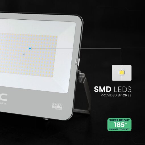 Προβολέας LED 200W Cree Chip 37000lm IP65 Μαύρος 4000K 6yrs Wty V-TAC 9896-6