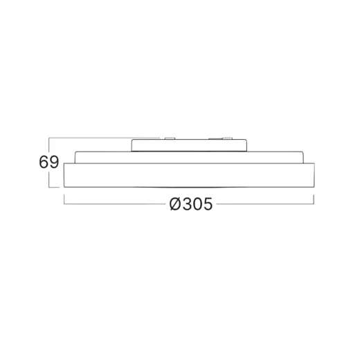 Πλαφονιέρα IP44 20W 3CCT Ø30cm Λευκή Braytron BH15-00180BR