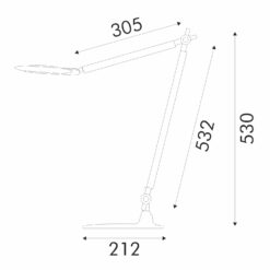 ΦΩΤΙΣΤΙΚΟ ΓΡΑΦΕΙΟΥ ΜΑΥΡΟ ΠΛΑΣΤΙΚΟ LED SMD  9W 500LM  CCT 2800K-6500K IP20 ACA BL1216BK