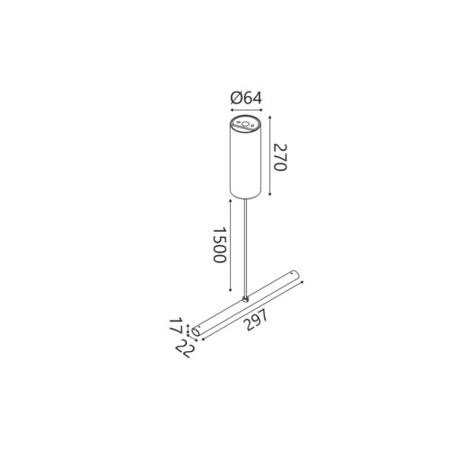 ΚΡΕΜΑΣΗ MATRIX ΑΜΜΩΔΕΣ ΜΑΥΡΟ ΑΛΟΥΜ. CCT DIM ΡΟΖΕΤΑ 30W Φ64x235mm 
ΣΤΥΛΟΣ ΚΡΕΜΑΣΗΣ 22x17x297mm 
IP20 ACA LM8001SA30W