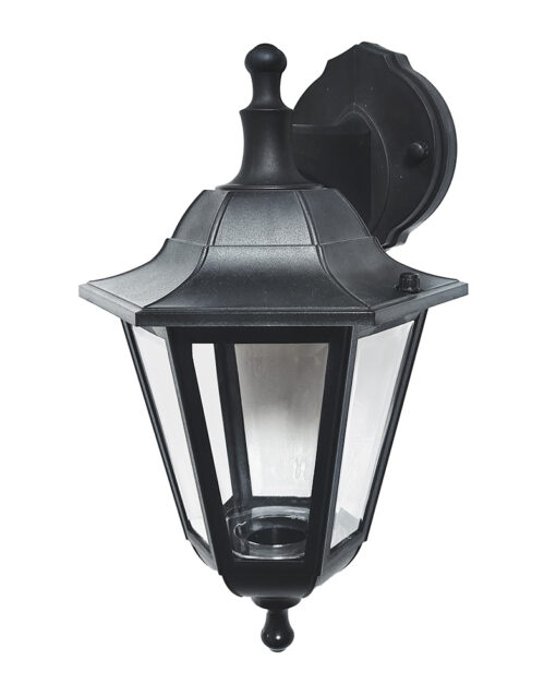 LP-410-1 BLACK ΦΑΝΑΡΙ UP-DOWN ΕΞΑΓΩΝΟ ΠΛΑΣΤΙΚΟ Heronia 42-0084HR