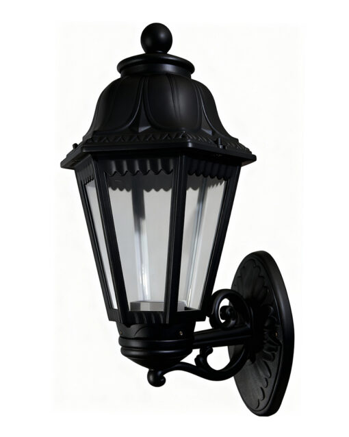 LP-550 BLACK ΦΑΝΑΡΙ UP-DOWN ΕΞΑΓΩΝΟ ΠΛΑΣΤΙΚΟ Heronia 42-0081HR