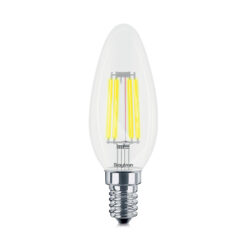 Λάμπα led filament διάφανη Κερί Ε14 6W 3000K Braytron BA36-00610BR