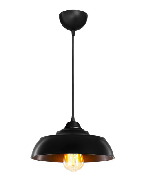 Κρεμαστό φωτιστικό PUBLIC 1/L NEW BLACK ΚΡΕΜΑΣΤΟ ΠΛΑΣΤΙΚΟ Heronia 35-0121HR