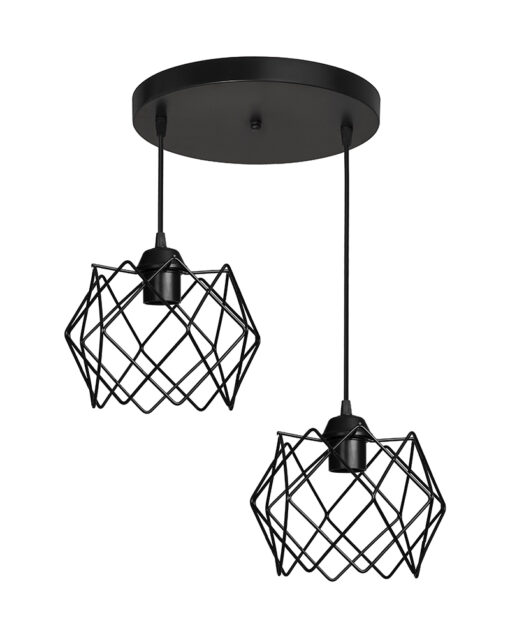 DM-04PENDEL 3/L BLACK ΚΡΕΜΑΣΤΟ ΑΝΙΣΟΠΕΔΟ ΑΡΑΧΝΗ ΜΕΤΑΛΛΙΚΟ Heronia 34-0381HR