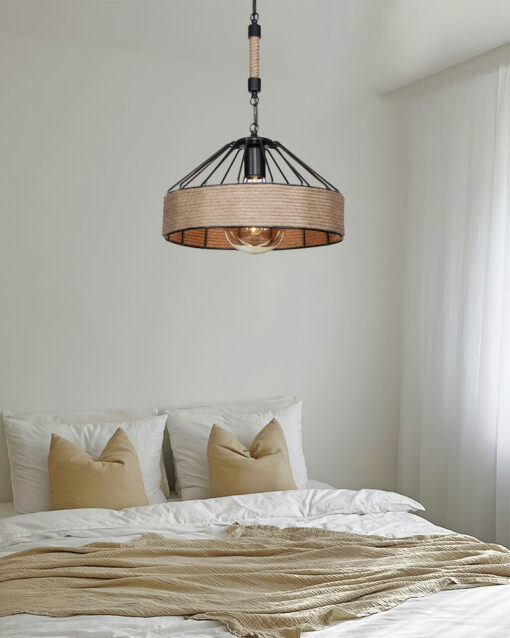 RIO 1/L ROPE UT-BL ΚΡΕΜΑΣΤΟ ΜΕ ΣΧΟΙΝΙ Ε/27 Heronia 31-1404HR