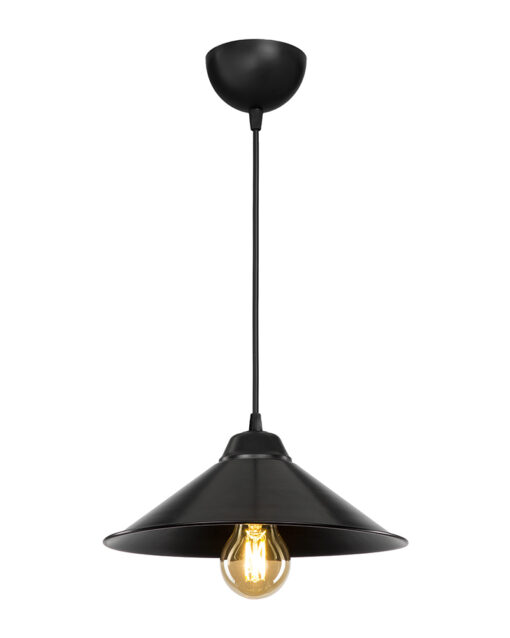 Κρεμαστό φωτιστικό CONOS/30 NEW BLACK 1/L PLASTIC E/27 Heronia 35-0119HR