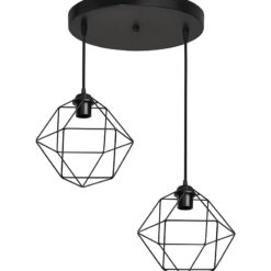 DM-03PENDEL 3/L BLACK ΚΡΕΜΑΣΤΟ ΑΝΙΣΟΠΕΔΟ ΠΟΛΥΓΩΝΟ ΜΕΤΑΛΛΙΚΟ Heronia 34-0378HR